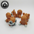 Flexi-Tiny-Squirrel,-P6.png Flexi Tiny Squirrel, figura fidget articulada, versión llavero incluida, 3mf incluidos