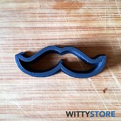 Cookie-Cutter-Moustaches-N2-P3.jpg Archivo STL BIGOTES N3 - CORTADOR DE GALLETAS・Modelo de impresora 3D para descargar