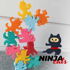 Ninja Cats Stacking Game