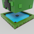 6.png Creeper Plantpot Minecraft (with water tray) recessed...