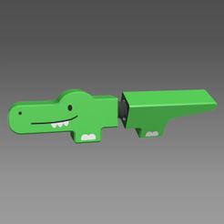 krokodyl.jpg Бесплатный STL файл Crocodile screw toy・Дизайн 3D-принтера для скачивания