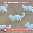 Cat_Collection2.png Flexi Articulated Cat Collection 2 (Print in place)