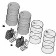 Wireframe.jpg Diorama accessories kit scale 1:35 new and damaged barrels and tank