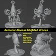 dronespic.jpg Dämonische Krankheit verbrannte Drohne Miniaturenset