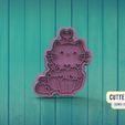 Gatito-Corazones.jpg Valentine Kitten Cookie Cutter