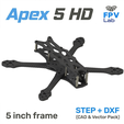 apex-hd.png APEX 5 HD 5inch drone frame - Precisão STEP & DXF