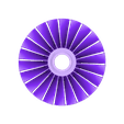 Fan-Rotor501ws.stl Jet Engine; 2-Spool, Current, Big