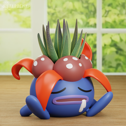 gloom02.png 3D-Datei GLOOM PLANTER DEKORATION - 2 MODELLE Pokemon・Design zum Herunterladen und 3D-Drucken