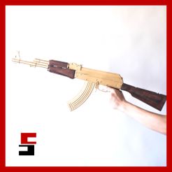 cults3D-5.jpg AK47 Kalashnikov AK-47 Weapon fake training gun