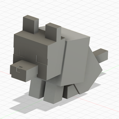 wolf_fusion.png Archivo STL minecraft lobo・Modelo imprimible en 3D para descargar, GedeonLab