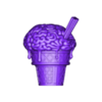 Brain Ice Cream – Surreal Funny 3D Model for Printing.stl Brain Ice Cream - Surreal Funny 3D Model for Printing