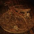 CrocoDragon-10.jpg STL-Datei Dragon Skeleton Diorama・3D-druckbare Vorlage zum herunterladen