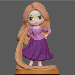 1.png Файл 3D RAPUNZEL PRINCESS CUTE STATUE DISNEY ANIME PRETTY GIRL 3D печатная модель・Идея 3D-печати для скачивания