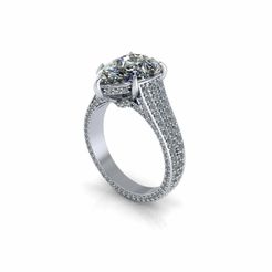 1.jpg STL file Pear Wedding Diamond Ring R3・3D printable design to download