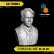 Robert-Frost-Personal.png 3D Model of Robert Frost - High-Quality STL File for 3D Printing (PERSONAL USE)