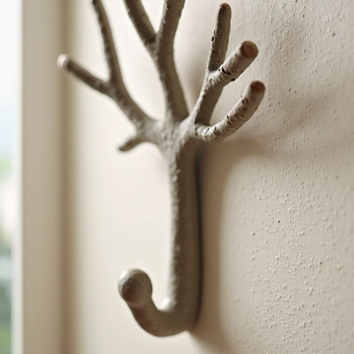 Wall Mounted Bushes Hook Organizer for Home Spaces