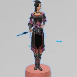 chi1.JPG Archivo STL gratis Luchador chino, Femenino, Chino・Objeto para impresora 3D para descargar