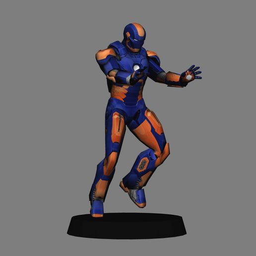 Download STL file Ironman Mk 27 Disc - Ironman 3 low poly 3d print • 3D ...