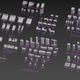 ALL.png Architecture Interior Mega Pack 353 STL Models Furniture Miniature Scale 1:50 Diorama Design Dollhouse Kitbash Bundle OBJ 3MF Assets