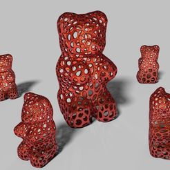 Gummy_Bear_-_Voronoi_Style_-_Render_display_large.jpg Fichier STL gratuit Ours en gomme - Style Voronoi・Modèle pour imprimante 3D à télécharger