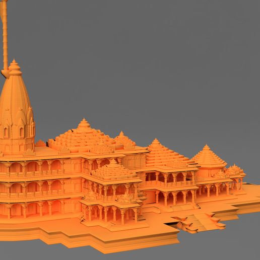 Full_combined_Ram_Temple_HQ_Base_250mm_FLAG-(v3~recovered)10.jpg Ayodhya Ram Temple - NO SUPPORTS REQUIRED!