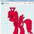 Untitied* AUTODESK" a | | e 123D'DESIGN ¥ f ve Little Pony keychain