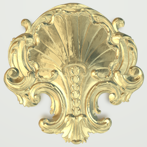 Baroque Ornamental Relief 144 STL