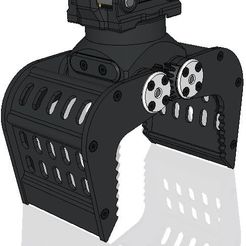 Gripper-Drehen.jpg STL file VOLVO EC160 CUBA QUICKER - GRIPPER・3D printable model to download