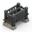 a454.png Industrielle Eisen Fachwerkbrücke 3D Modell | Steampunk Engineering Terrain