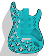 cyan.png Cannabis Leaf Fender Stratocaster Standard Body