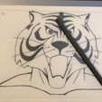 Tiger-3.jpg Máscara de tigre - Litografia com moldura
