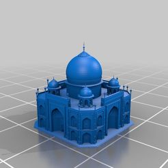 untitled-pared_minaretes2.png STL-Datei Das atemberaubende Taj Mahal kostenlos・3D-druckbare Vorlage zum herunterladen