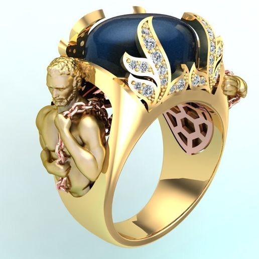 Mythical ring  -Lion ring - Warrior ring - N447