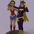 wonder-e-bat.684.jpg Fichier STL Selfie de Wonder Woman et Batgirl・Objet pour impression 3D à télécharger