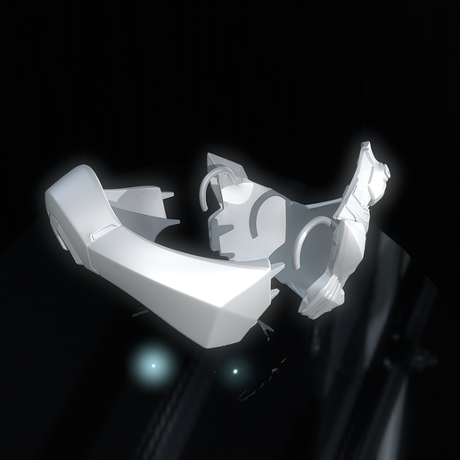 Untitled_Viewport_008.png Hawkeye: Binary Arrow Mask Marvel Rivals (STL file)