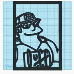 e4e75cdc-d2fa-4926-882b-6bff35518cdf.jpg Free 3D file Duff Man framed wall art・3D printer model to download