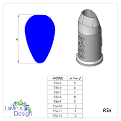 936-5-12.png Fichier STL CUTTER MICRO PÂTE POLYMÈRE / 8 TAILLES / FORME FRAISE / LED936・Plan pour impression 3D à télécharger