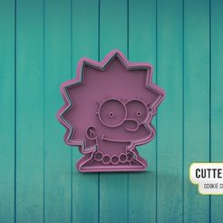 lisa.jpg Archivo STL Lisa Simpson Cookie Cutter・Modelo para descargar y imprimir en 3D