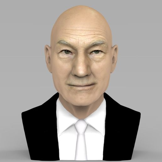 professor-x-charles-xavier-bust-ready-for-full-color-3d-printing-3d-model-obj-mtl-fbx-stl-wrl-wrz.jpg Professor X Charles Xavier from X-Men bust full color 3D printing