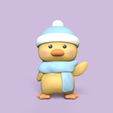 DuckScarf1.png 3D file Winter Duck・3D print design to download