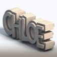 Chloe-3D-Text-Sculpture0001.jpg Chloe 3D Text Sculpture – Custom Name Art – Printable Monogram Decor