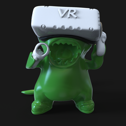 untitled.486.png Archivo STL El tiburón juega・Plan de impresión en 3D para descargar