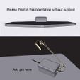 Please Print in this orientation without support Add pin here Symbol badges
