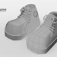 Ao_Wireframe_text01.jpg Cartoon character shoes lowpoly model