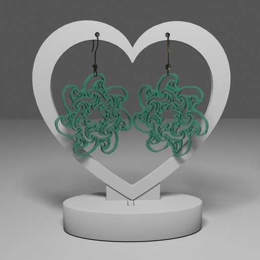 Mandala earrings 104 3D model