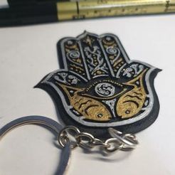 20190316_161244.jpg Free STL file Hamsa keychain・Template to download and 3D print