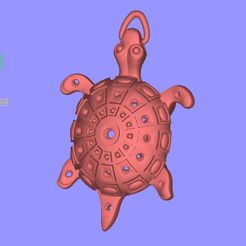 61.jpg STL file Turtle pendant・3D printing design to download