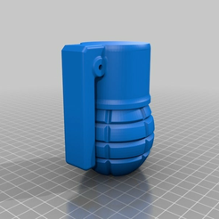 f18d5853ebffaf693f4a31f89b13f6e8.png Free STL file Mini Bic Grenade Case (Lighter)・3D printing idea to download