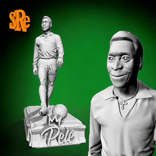 O Rei Pelé - Futbolista Ícono 3D model