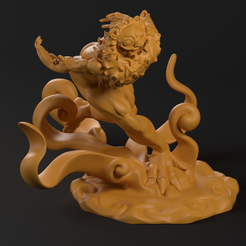 3dprint1.png Lion Running Sculpture